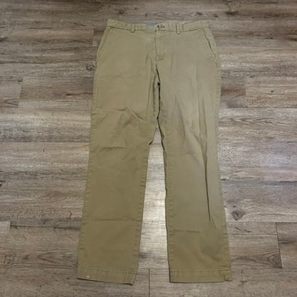 Banana Republic Aiden Chino Pants Mens 36x32 Khaki Tan Slim Fit Stretch Cotton